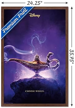 ★訳有★ アラジン 35mmフィルム+ミニポスターマット加工額装 ALADDIN ☆訳有☆ アラジン 35mmフィルム+ミニポスターマット加工額装